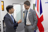 Prime Minister Rishi Sunak holds a brief meeting with the Canadian PM