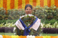 Akshata Murty visits Raj Ghat