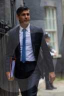 Prime Minister Rishi Sunak leaves Downing Street for PMQs