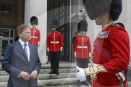 The Defence Secretary, Grant Shapps, meets with the minister of National Defence of Canada, Bill Blair