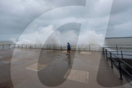 The remnants of Hurricane Lee in Folkestone UK.
