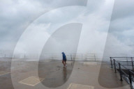 The remnants of Hurricane Lee in Folkestone UK.