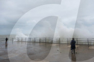 The remnants of Hurricane Lee in Folkestone UK.