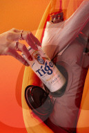 Puffer jacket for keeping cool in Summer -powered by a cold beer.                     