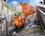 Puffer jacket for keeping cool in Summer -powered by a cold beer.                     