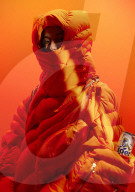 Puffer jacket for keeping cool in Summer -powered by a cold beer.                     