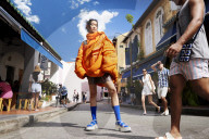 Puffer jacket for keeping cool in Summer -powered by a cold beer.                     