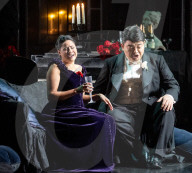 Dress rehearsal of La traviata Composed by Verdi Welsh National Opera at the Wales Millennium Centre, Cardiff, Wales, UK