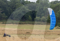 Wind and rain on Wimbledon Common south-west London