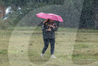 Wind and rain on Wimbledon Common south-west London