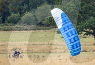 Wind and rain on Wimbledon Common south-west London