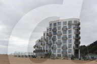 Folkestone Shoreline Development Emits High Pitched Noise in Folkestone, UK.