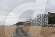 Folkestone Shoreline Development Emits High Pitched Noise in Folkestone, UK.