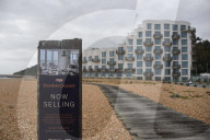 Folkestone Shoreline Development Emits High Pitched Noise in Folkestone, UK.