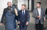 Guests leaving Sunday with Laura Kuenssberg at the BBC, Broadcasting House, London, UK