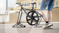 Engineer builds wheel-less bicycle