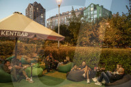 'Colours give comfort in these difficult times': Ukraine's Lego-inspired city - in pictures