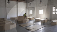 Lightweight cheap cardboard beds for emergency zones