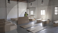 Lightweight cheap cardboard beds for emergency zones