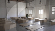 Lightweight cheap cardboard beds for emergency zones