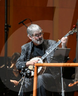15 time Grammy winner BELA FLECK plays with the Virginia Symphony Orchestra   at the Sandler Center  in Virginia Beach, Virginia on 22  September 2023