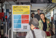  Train unions Aslef and RMT will take industrial action in London, UK.
