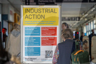  Train unions Aslef and RMT will take industrial action in London, UK.