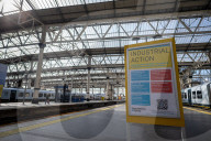  Train unions Aslef and RMT will take industrial action in London, UK.