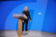 Leader of the House of Commons Penny Mourdant speech on the final day of Conservative party conference in Manchester, UK.