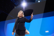 Leader of the House of Commons Penny Mourdant speech on the final day of Conservative party conference in Manchester, UK.