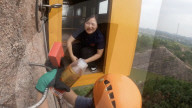 Incovenient convenience store 120 metres up a sheer cliff face