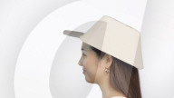 Hat that looks like a keyboard letter button can be used to type