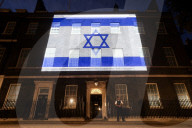 The Israeli Flag Illuminates Downing Street