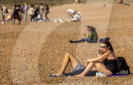 Hot unseasonal weather in Brighton, UK.