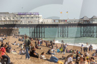 Hot unseasonal weather in Brighton, UK.