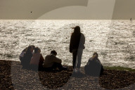 Hot unseasonal weather in Brighton, UK.