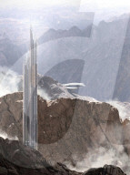 Crystal like skyscraper to watch over futuristic ski resort