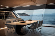 Eco-friendly superyacht powered by hydrogen obtained from seawater.                                   