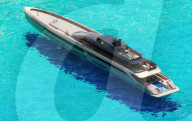 Eco-friendly superyacht powered by hydrogen obtained from seawater.                                   