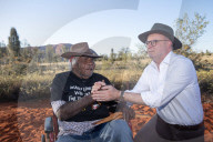 Australians can 'lift burden of history' with yes vote, says emotional Albanese at Uluru