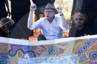 Australians can 'lift burden of history' with yes vote, says emotional Albanese at Uluru