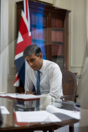 Prime Minister Rishi Sunak speaks to the Egyptian President