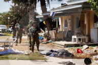 Kibbutz Kfar Aza under IDF control