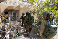 Kibbutz Kfar Aza under IDF control