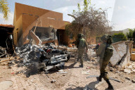 Kibbutz Kfar Aza under IDF control