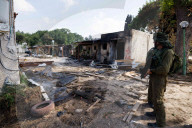 Kibbutz Kfar Aza under IDF control