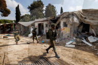 Kibbutz Kfar Aza under IDF control