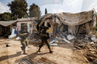 Kibbutz Kfar Aza under IDF control
