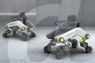 Stair-climbing transport can be bike, wheelchair or stretcher carrier