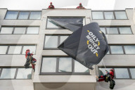 Extinction Rebellion Protest Energy Intelligence Forum in London, UK.
